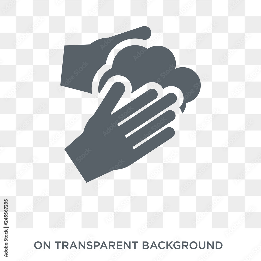 Poster sanitize icon. trendy flat vector sanitize icon on transparent background from cleaning collection. 