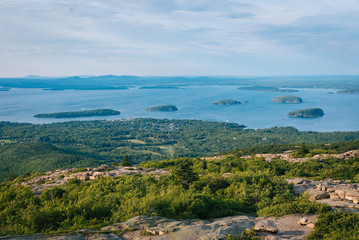 Fototapeta na wymiar View from Cadillac Mountain, in Acadia National Park, Maine