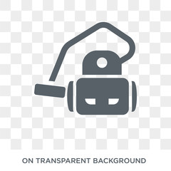 hoover icon. Trendy flat vector hoover icon on transparent background from Cleaning collection. High quality filled hoover symbol use for web and mobile