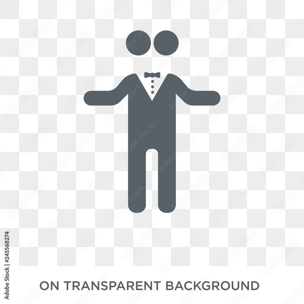 Poster two headed man icon. two headed man design concept from circus collection. simple element vector ill