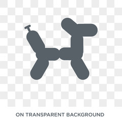 Balloon dog icon. Balloon dog design concept from Circus collection. Simple element vector illustration on transparent background.