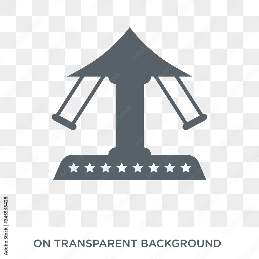 Poster ride icon. ride design concept from circus collection. simple element vector illustration on transpa