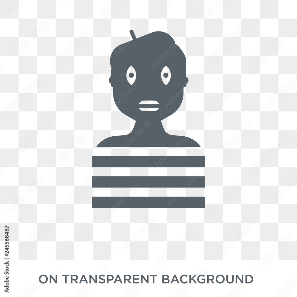 Aufkleber mime icon. mime design concept from circus collection. simple element vector illustration on transpa