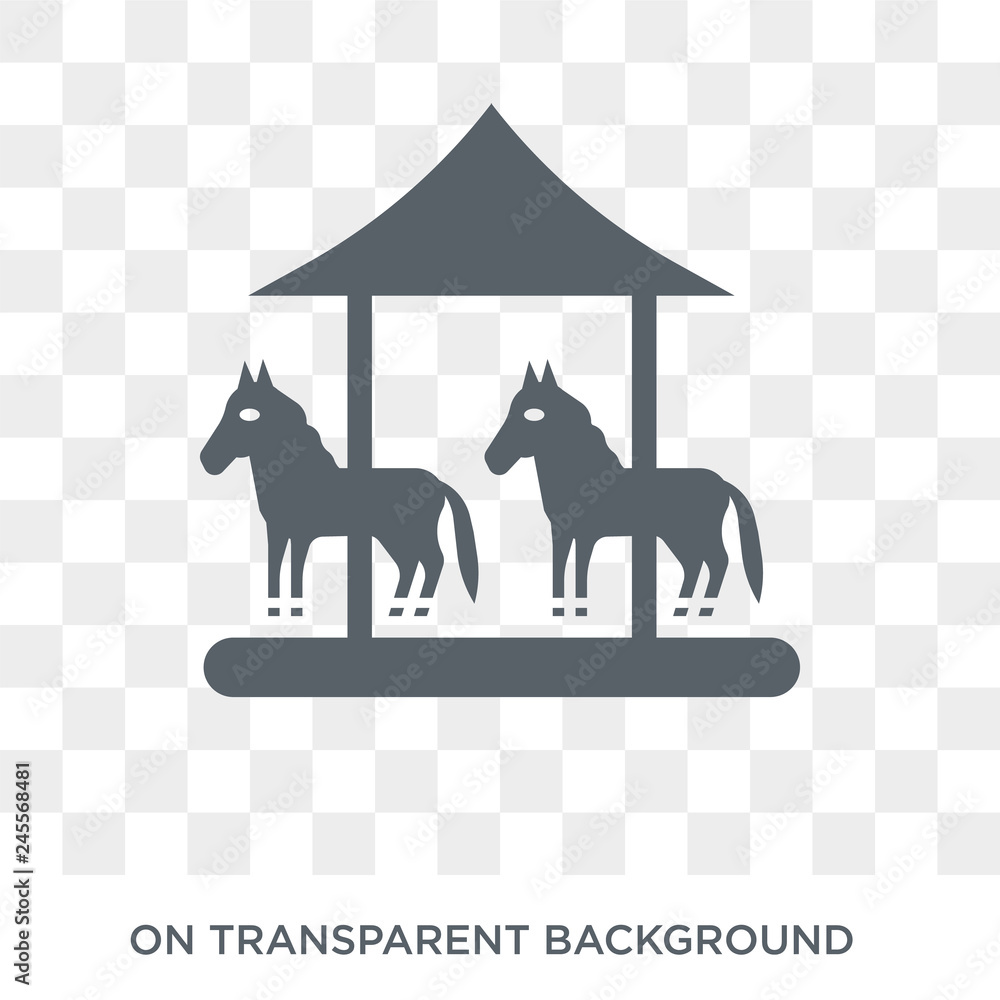 Poster merry go round icon. merry go round design concept from circus collection. simple element vector ill