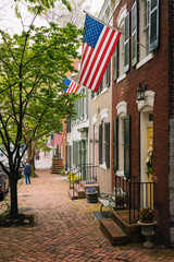 Row houses in Old Town, Alexandria, Virginia