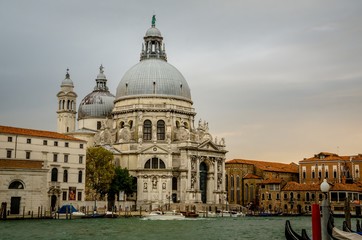 Beautiful stunning scene of Santa Maria church in grand canel du