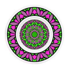 Mandala circular abstract floral lace pattern. Decorative plates. Vector illustration.