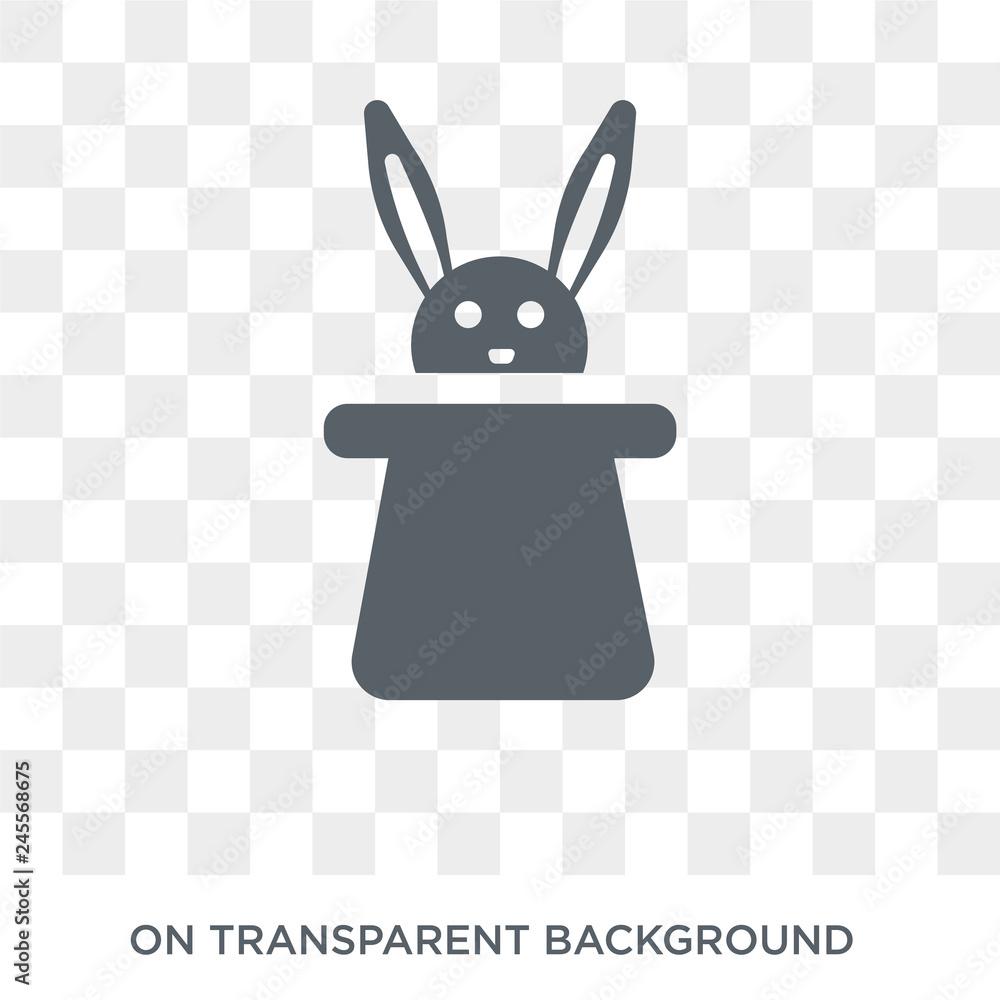 Poster circus rabbit icon. circus rabbit design concept from circus collection. simple element vector illus