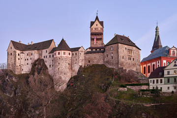 Fototapeta na wymiar castle Loket near Karlovy Vary in Czech republic