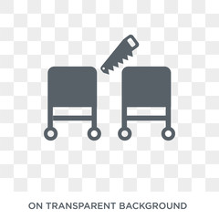 Circus Sawing icon. Circus Sawing design concept from Circus collection. Simple element vector illustration on transparent background.