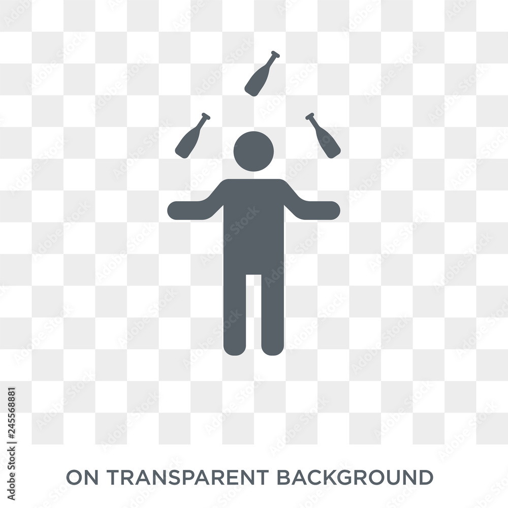 Poster acrobat icon. acrobat design concept from circus collection. simple element vector illustration on t