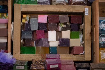 Colorful soap in store