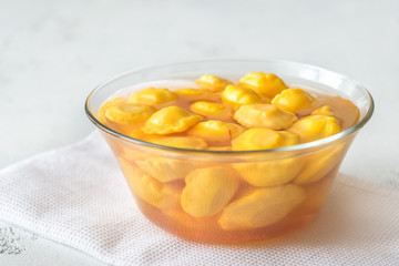 Bowl of pattypan squash