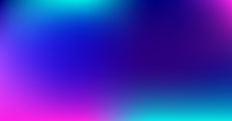 Purple Blue Gradient Vibrant Dreamy Vector Background. Sunrise, Sunset, Sky, Water Color Overlay Neon Design Element. Luxury Trendy Holograph Defocused Texture. Digital Funky Cool Tech Gradient Paper.