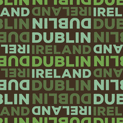 Dublin, Ireland seamless pattern