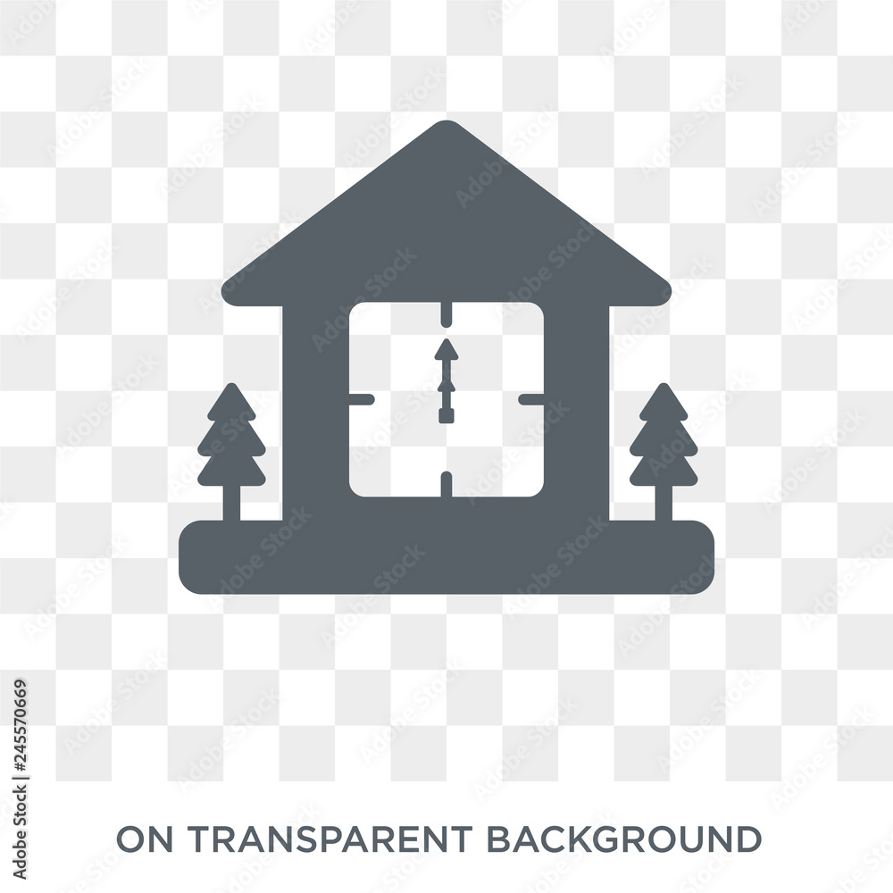 Poster cuckoo clock icon. cuckoo clock design concept from christmas collection. simple element vector illu