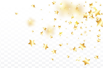 Star falling confetti background.