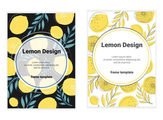 set of banners with orange, lemon. eps10.