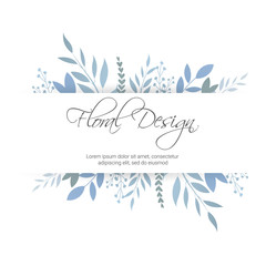 Banner on flower background. Wedding Invitation, modern card Design. Save the Date Card Templates Set with Greenery, Decorative Floral and Herbs Element. eps10.