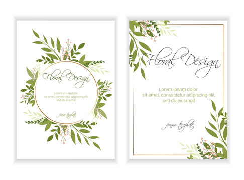 Wedding Invitation, floral invite card Design . eps 10.
