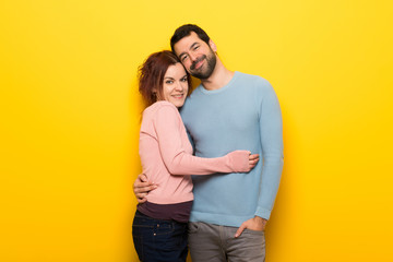 Couple in valentine day hugging