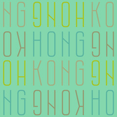 Hong Kong, China seamless pattern