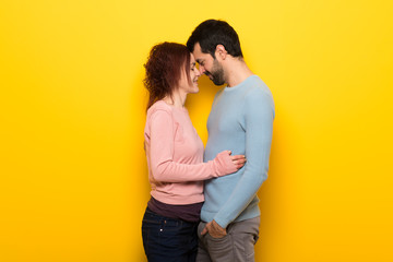 Couple in valentine day with happy expression