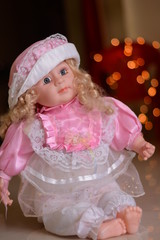 Cute doll with pink dress