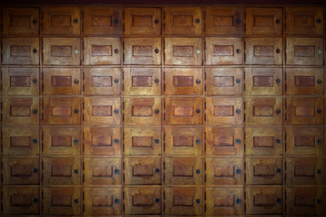 vintage background of old wooden drawers pattern texture