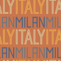 Milan, Italy seamless pattern