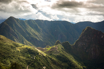 Obraz premium View at Machu Picchu from the Sungate, Peru