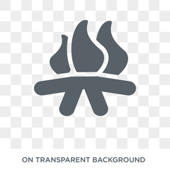 Campfire icon. Campfire design concept from Camping collection. Simple element vector illustration on transparent background.