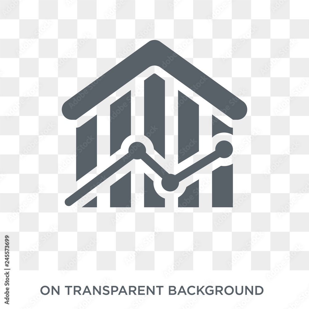 Aufkleber value chart icon. trendy flat vector value chart icon on transparent background from business and an