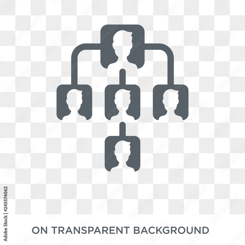 Poster organization icon. trendy flat vector organization icon on transparent background from business and 