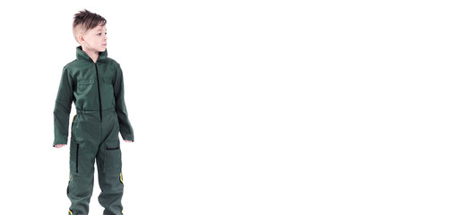 Boy in pilot costume