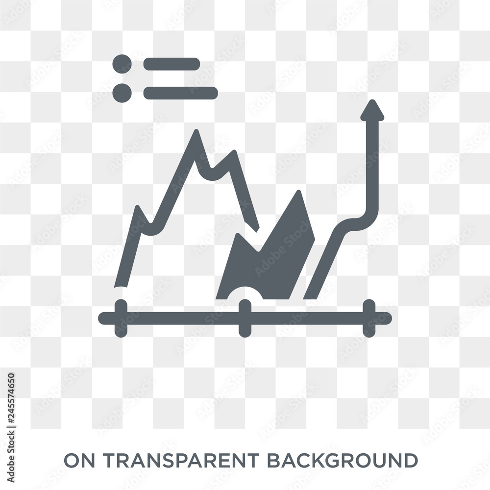 Poster charts icon. trendy flat vector charts icon on transparent background from business and analytics co