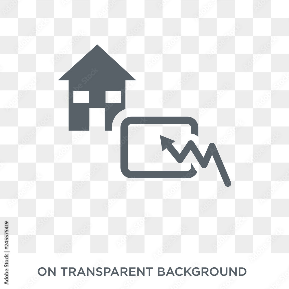 Poster real values icon. trendy flat vector real values icon on transparent background from business collec