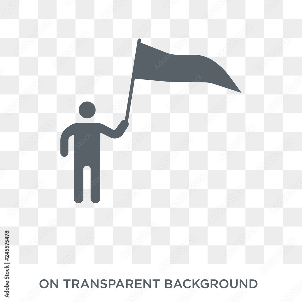 Poster rally icon. trendy flat vector rally icon on transparent background from business collection. high q