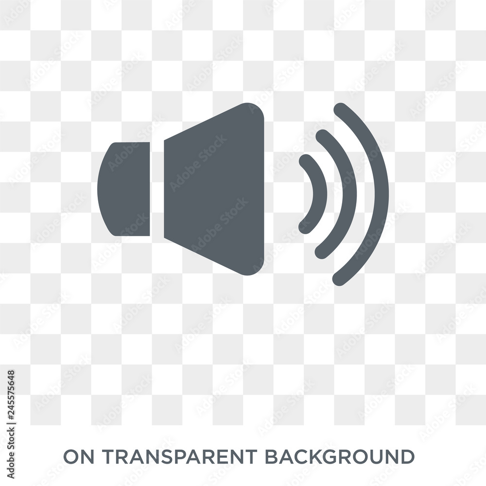 Poster volume icon. trendy flat vector volume icon on transparent background from business collection. high