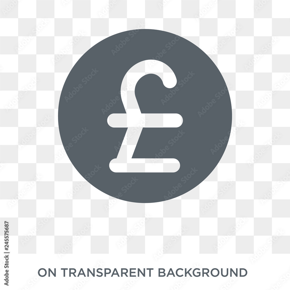 Poster pound icon. trendy flat vector pound icon on transparent background from business collection. high q