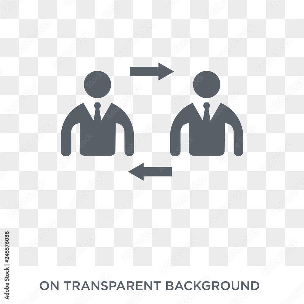 Poster mutual icon. trendy flat vector mutual icon on transparent background from business collection. high