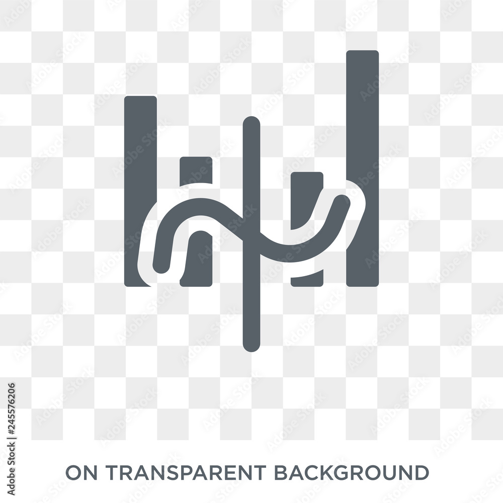 Poster median icon. trendy flat vector median icon on transparent background from business collection. high