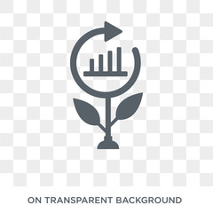 Economic growth icon. Economic growth design concept from Economic growth collection. Simple element vector illustration on transparent background.