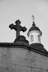 Fototapeta na wymiar Tower of Christian Church, Cross.Religion