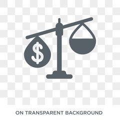 Balance of payments icon. Balance of payments design concept from Balance of payments collection. Simple element vector illustration on transparent background.