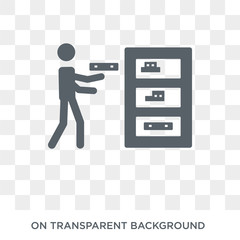 Collecting icon. Trendy flat vector Collecting icon on transparent background from Activity and Hobbies collection. High quality filled Collecting symbol use for web and mobile