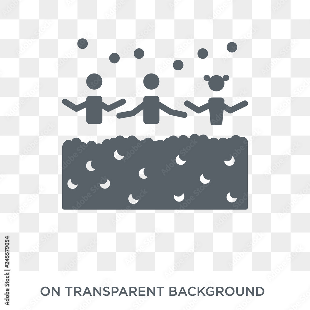 Poster Ball pit icon. Trendy flat vector Ball pit icon on transparent background from Activity and Hobbies collection. High quality filled Ball pit symbol use for web and mobile