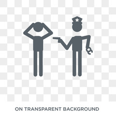 Arrest icon. Trendy flat vector Arrest icon on transparent background from Activity and Hobbies collection. High quality filled Arrest symbol use for web and mobile
