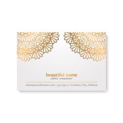 Business Card. Vintage decorative elements