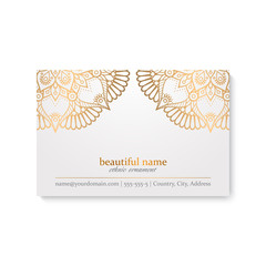 Business Card. Vintage decorative elements